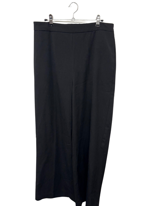 Black Wide Leg Elastic Waist Pants