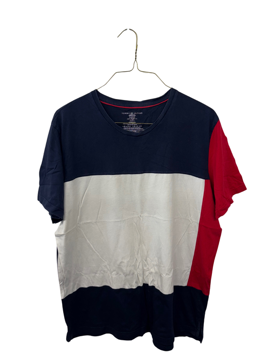 Blue, White, Red Short Sleeve T Shirt