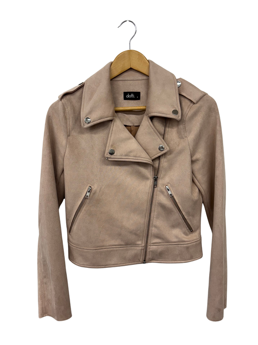 Dusty Pink Faux Suede Jacket