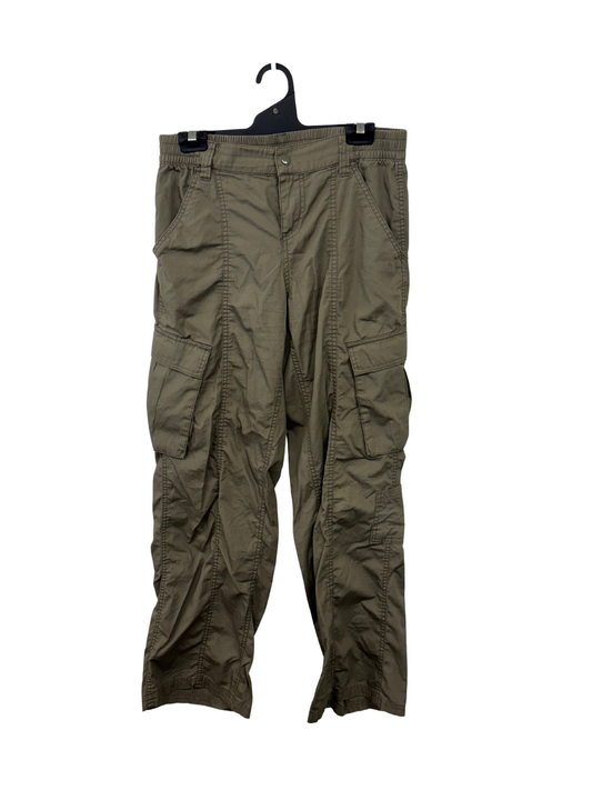 Khaki Green Ruched Cargo Pants