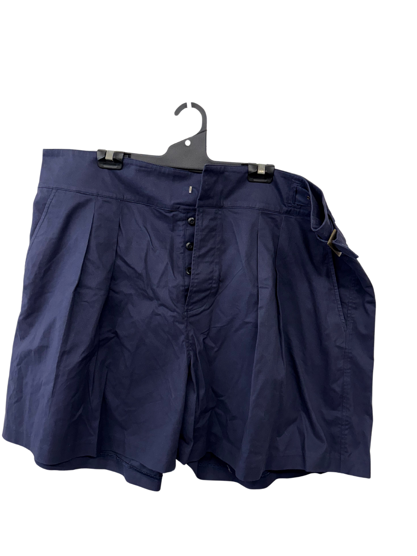 Dark Blue Highwaisted Tailored Shorts