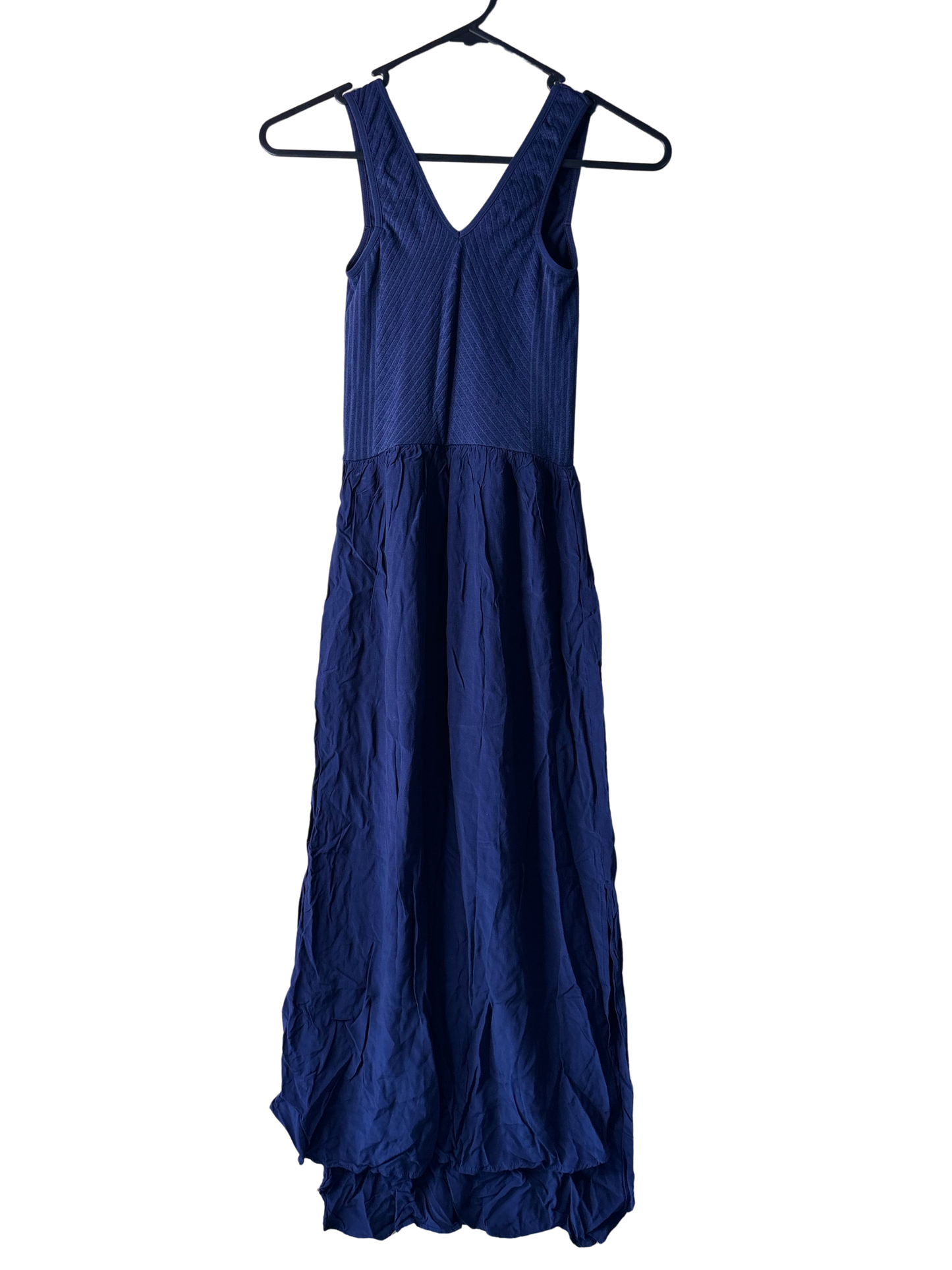 Dark Blue Sleeveless Midi Dress