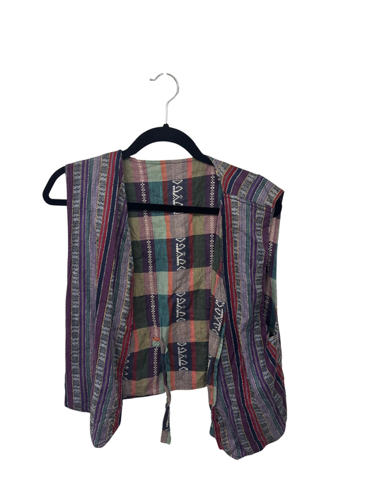 Multicolour Patterned Reversible Vest