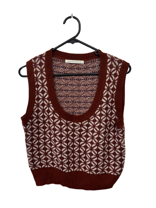 Red, White, Blue Knit Vest Top