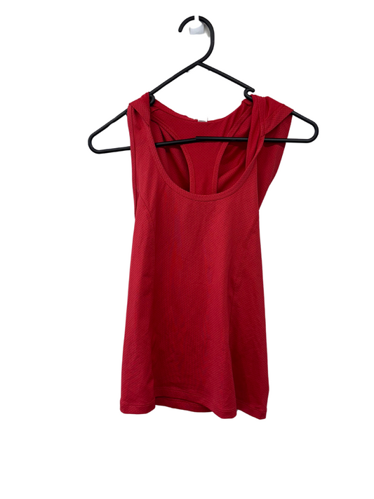 Red Racerback Singlet with Hoodie