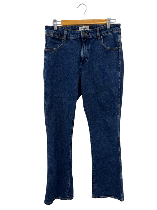 Dark Blue Mid Rise Bootcut Jeans