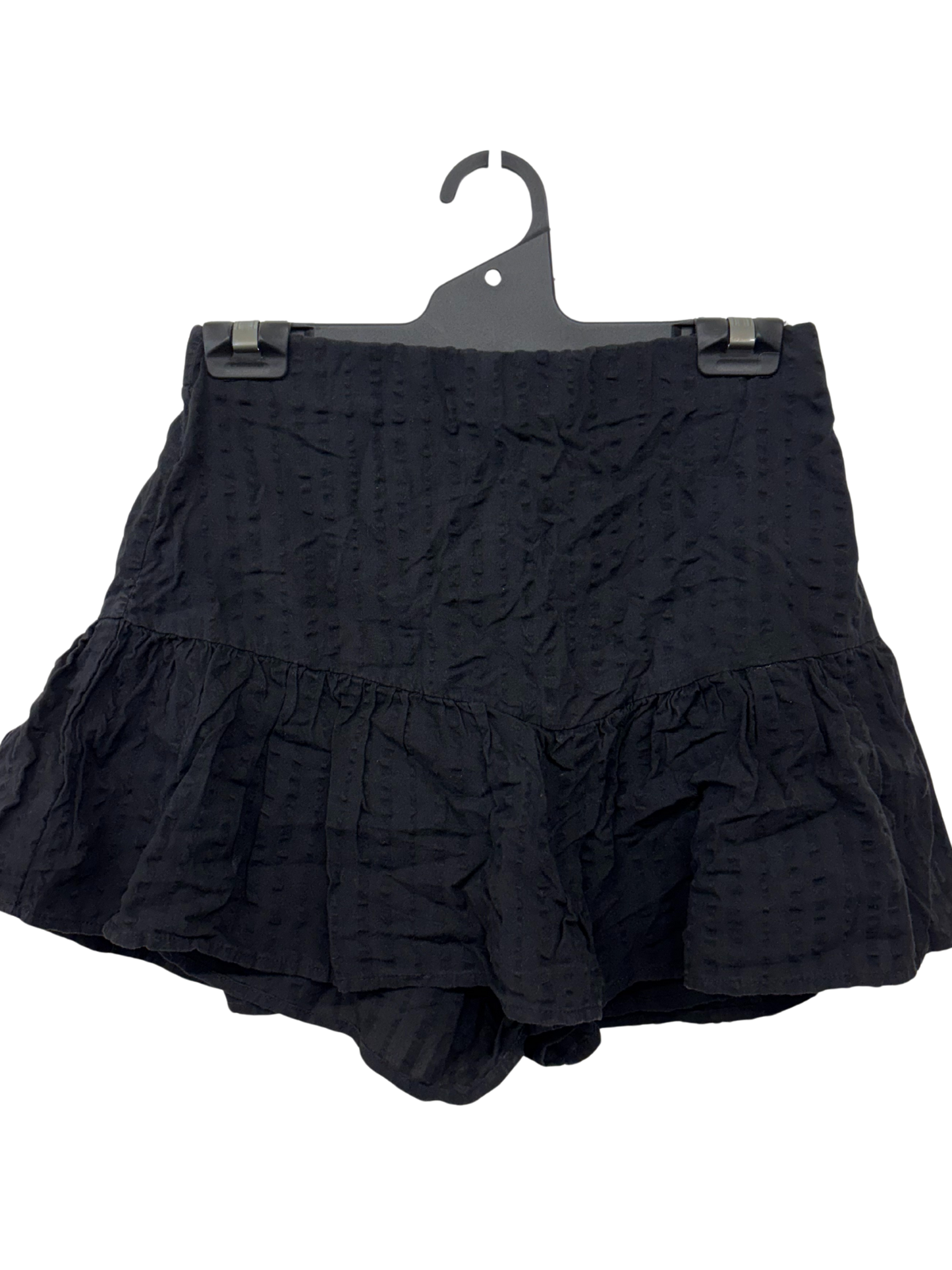 Black Low Rise Short Skirt