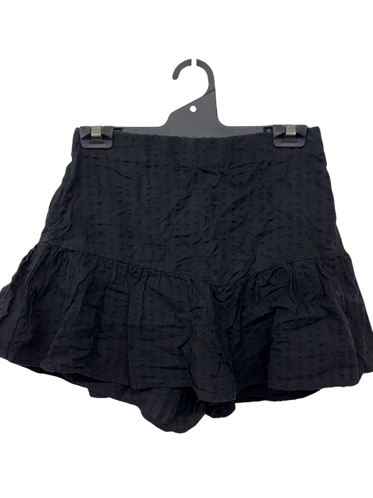 Black Low Rise Short Skirt