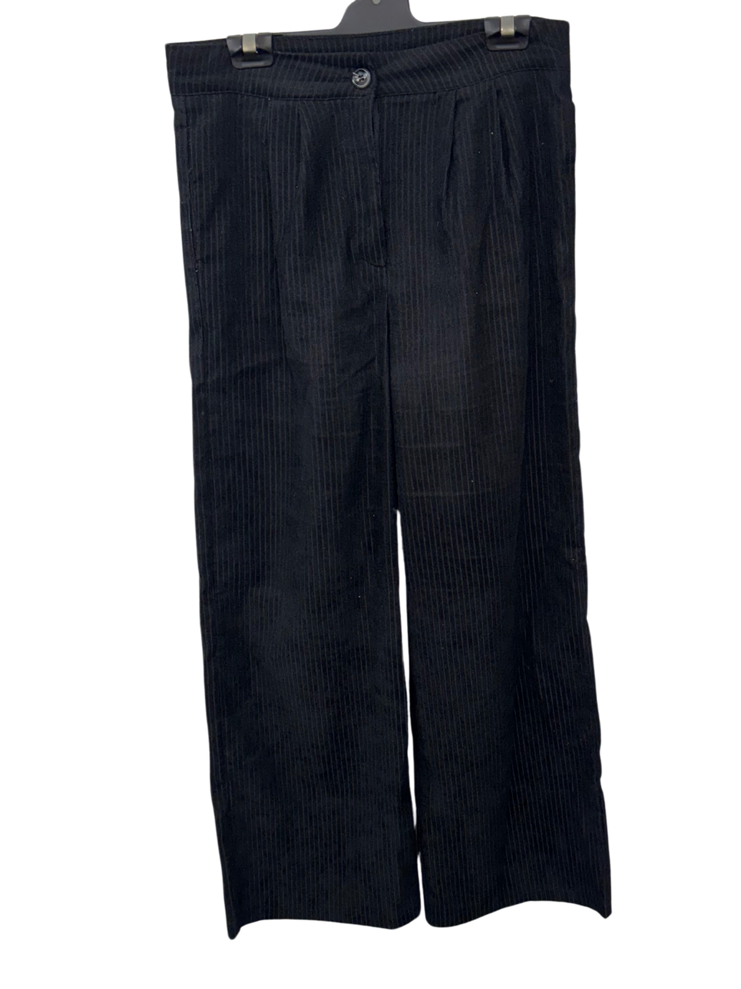 Black Corduroy Highwaisted Wide Leg Pants