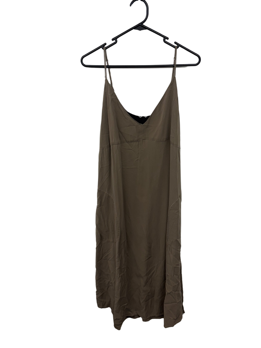 Taupe Strappy Midi Dress