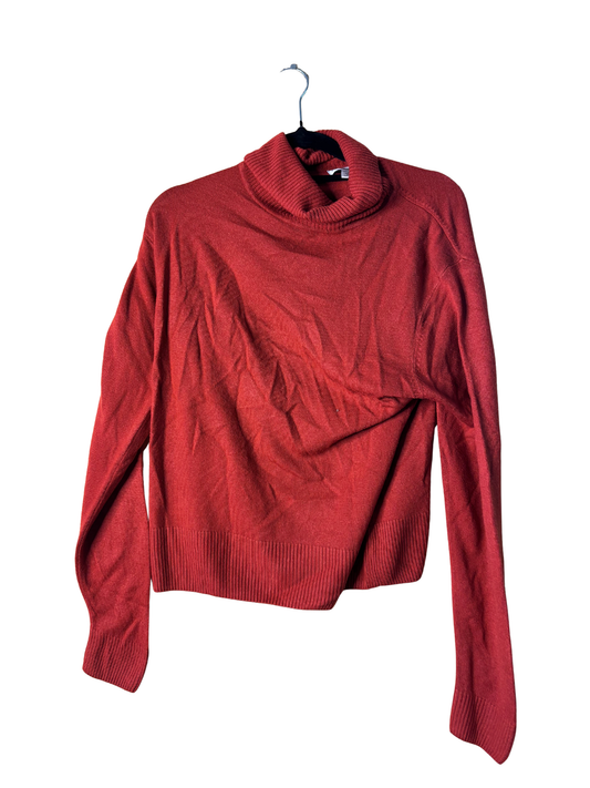 Vintage Red Turtleneck Knit Top