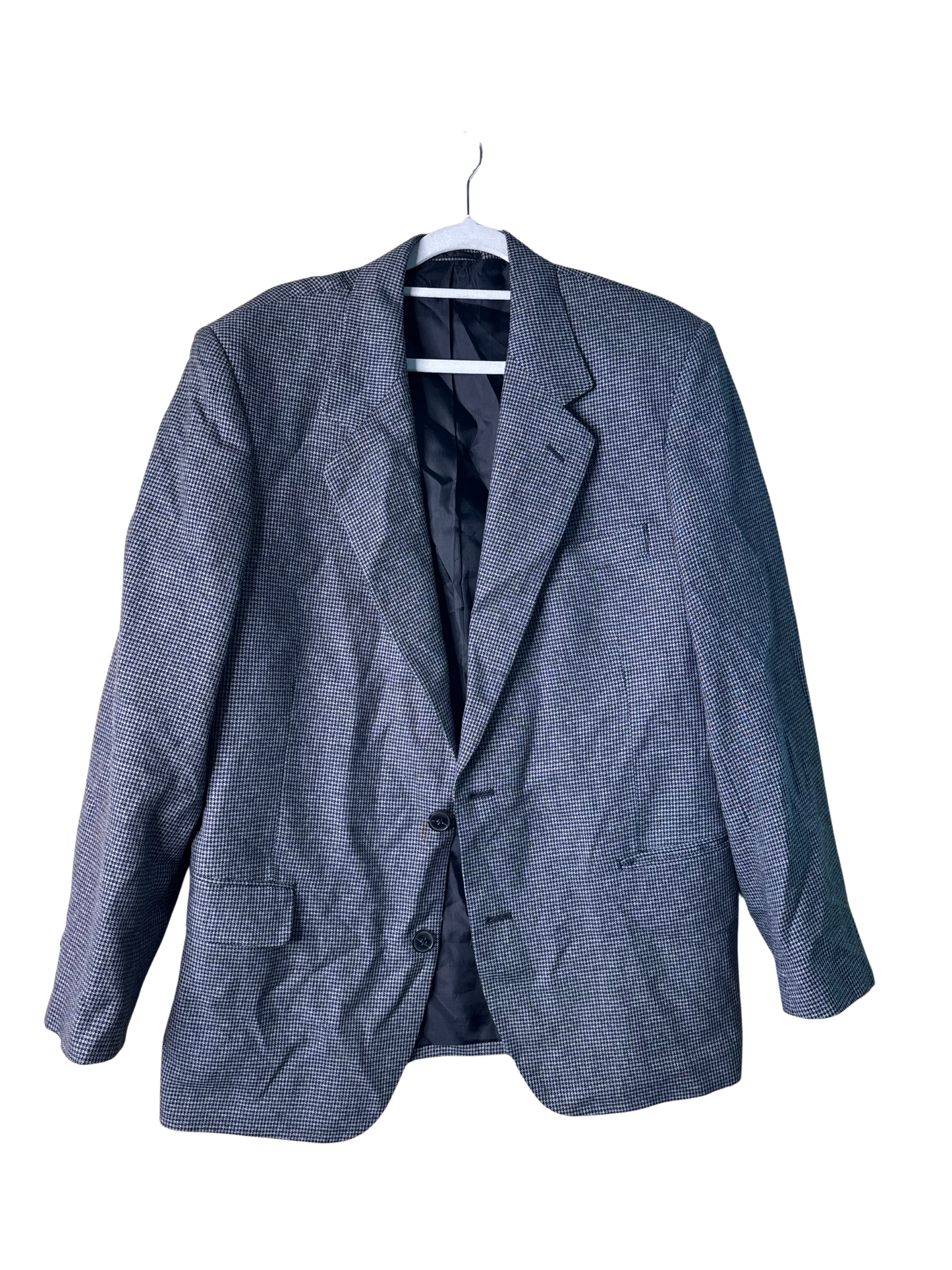 Vintage Grey & Black Houndstooth Blazer