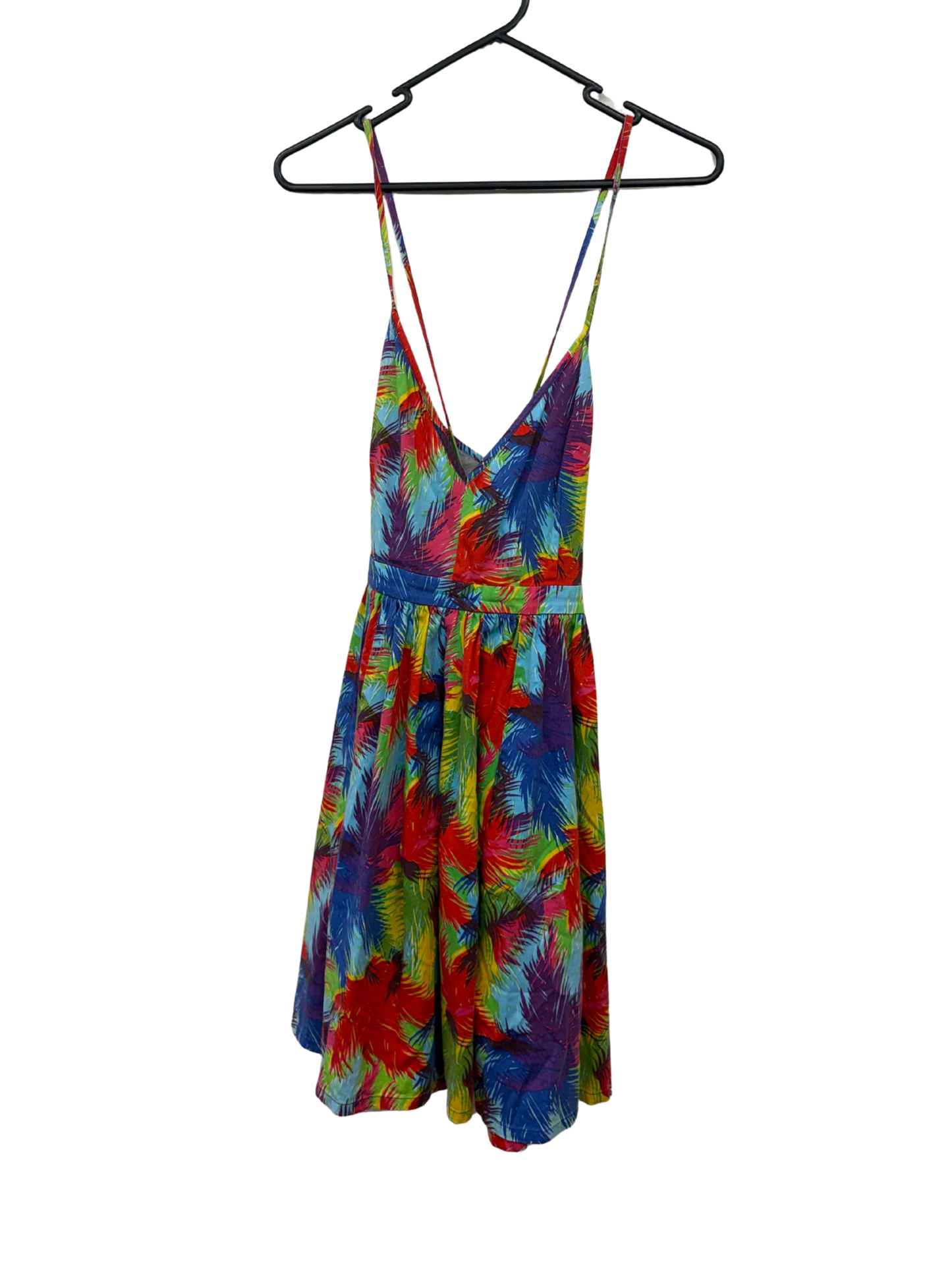 Multicolour Strappy 'Tropical' Style Mini Dress
