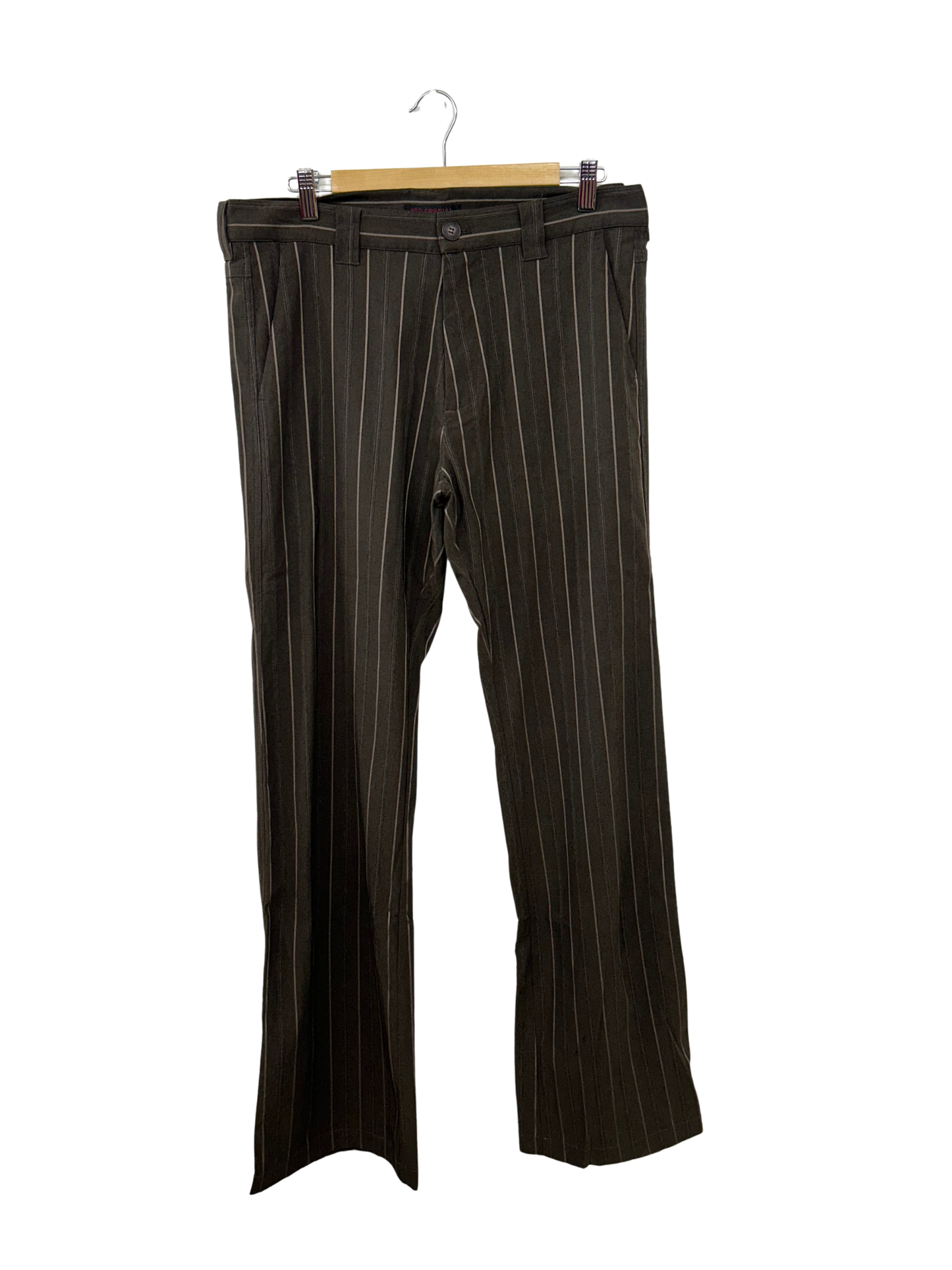 00s Brown Pinstripe Pants