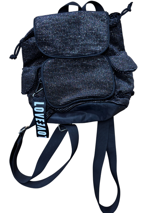 Black Sparkly Small Backpack