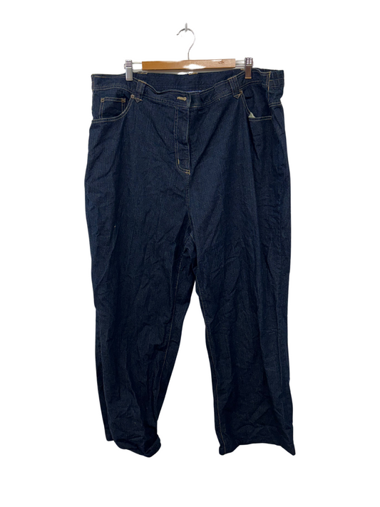 90s Dark Blue Highwaisted Wide Leg Jeans