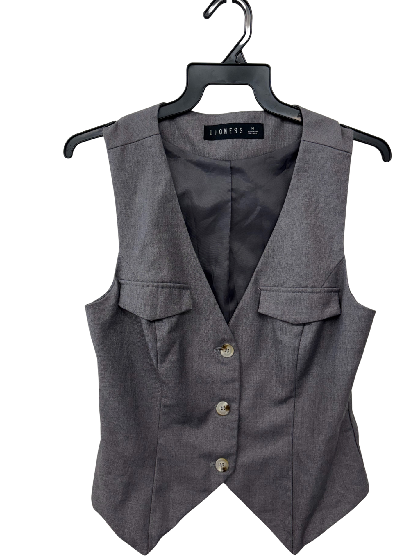 Grey Vest with Buttons