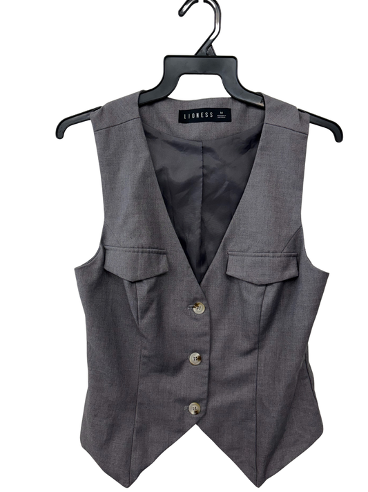 Grey Vest with Buttons