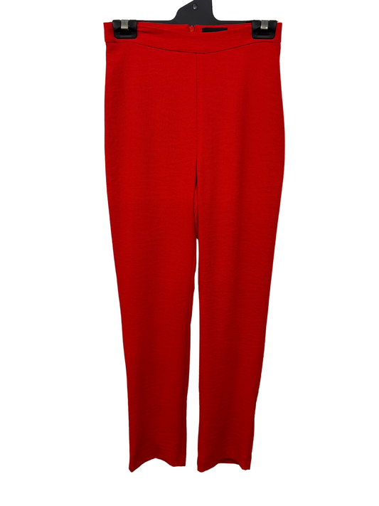 Red Highwaisted Tapered Fit Pants