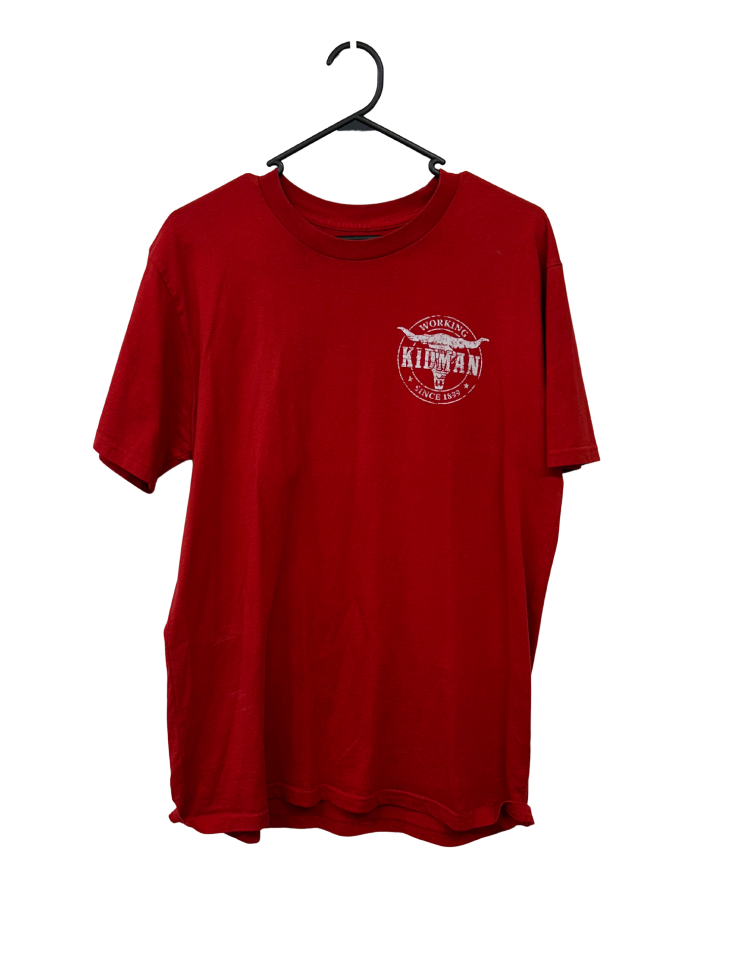 Red T-Shirt with White Western Style Graphic