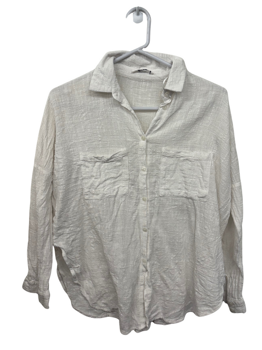 White Long Sleeve Button Up Shirt
