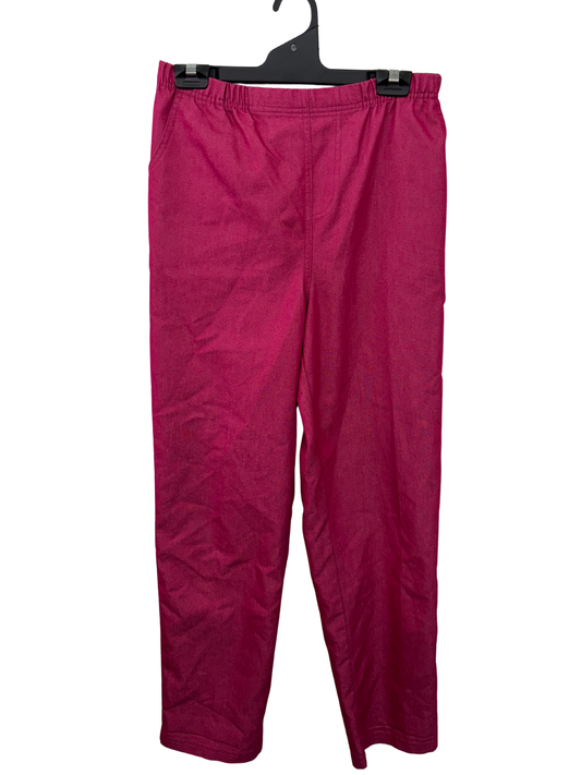 Vintage Hot Pink Elastic Waist Denim Pants