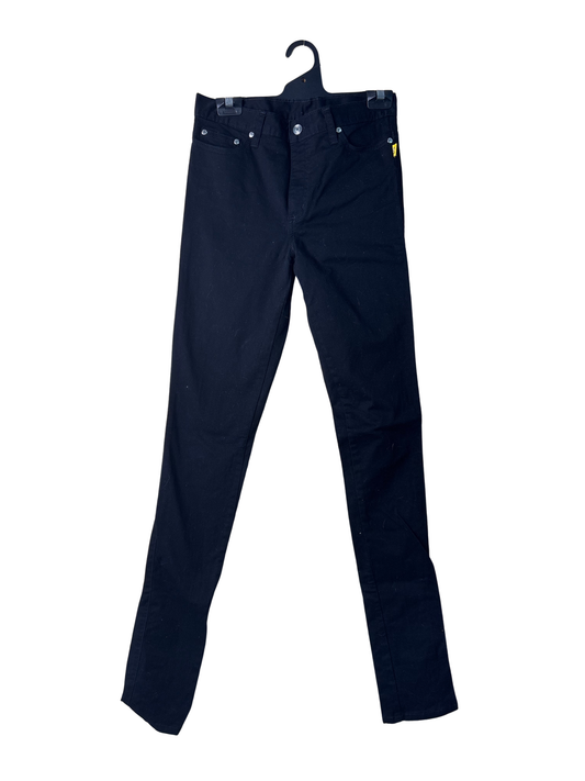 Black Mid-High Waist Fitted Skinny Jeans