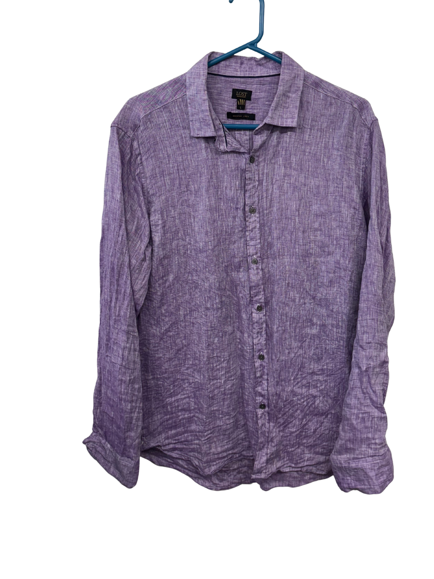 Purple Long Sleeve Button Up Shirt