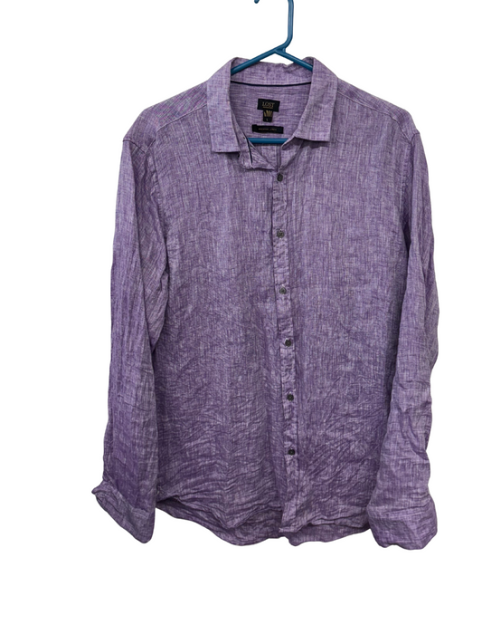 Purple Long Sleeve Button Up Shirt