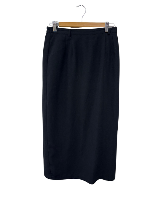 90s Black Midi Pencil Skirt