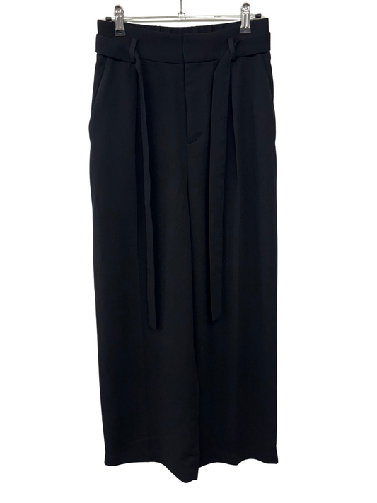 Black Wide Leg Pants with Belt