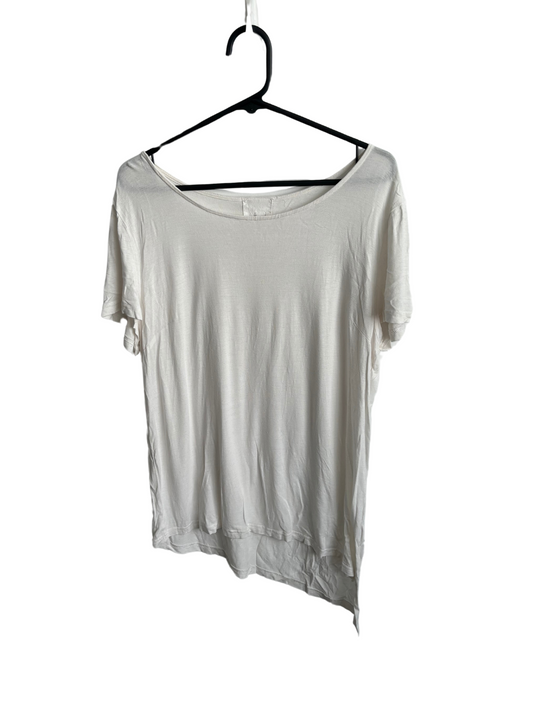 White Asymetrical Long T Shirt