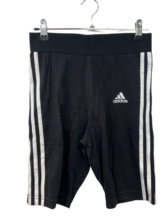 Black with White Stripe High Waisted Shorts