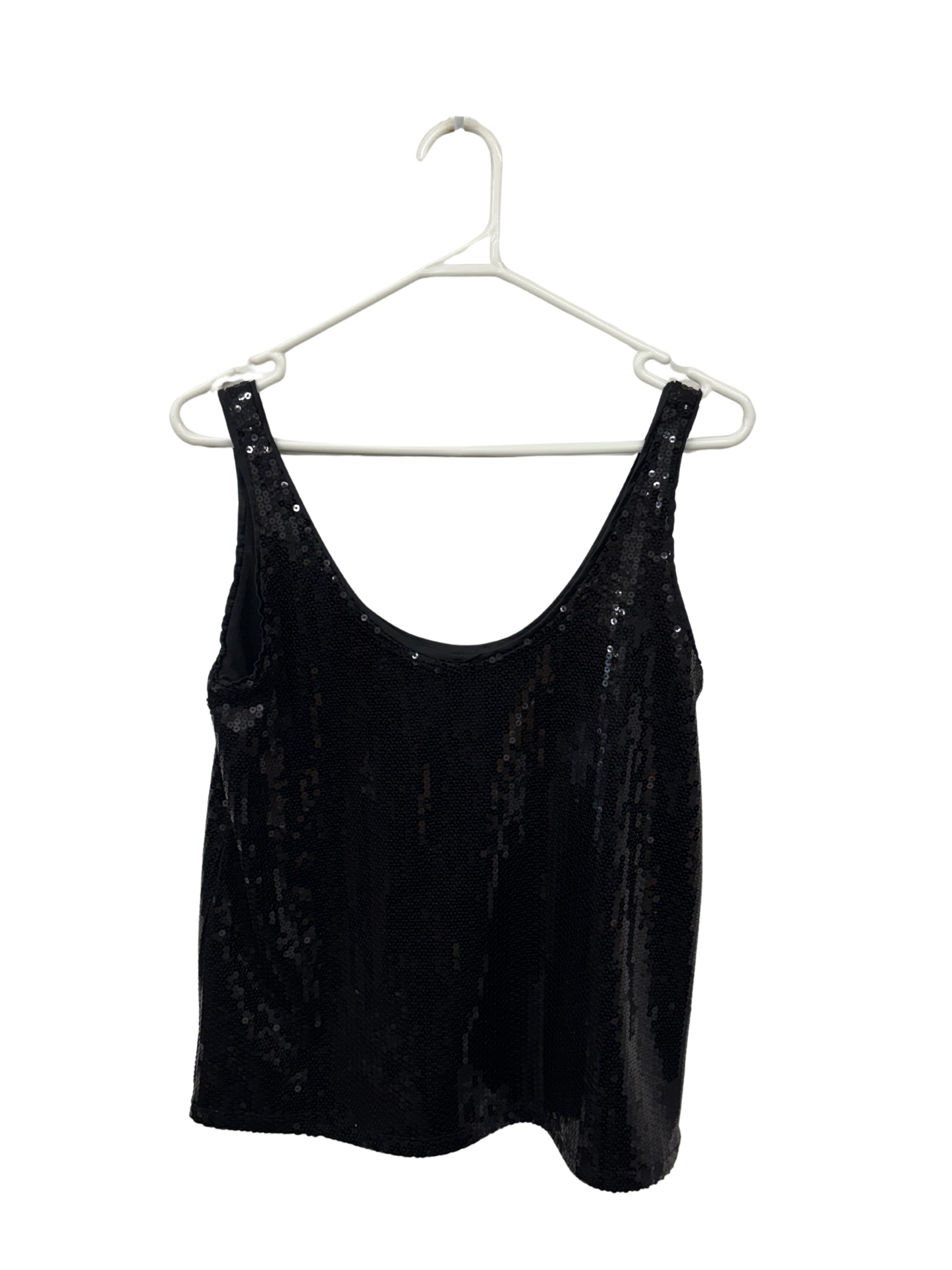 Black Sequin Sleeveless Top