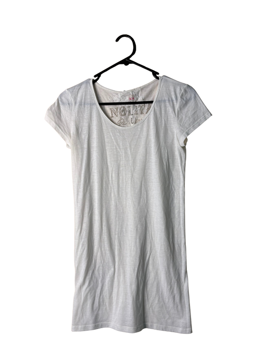 White Semi-Sheer Long Sleeve T Shirt