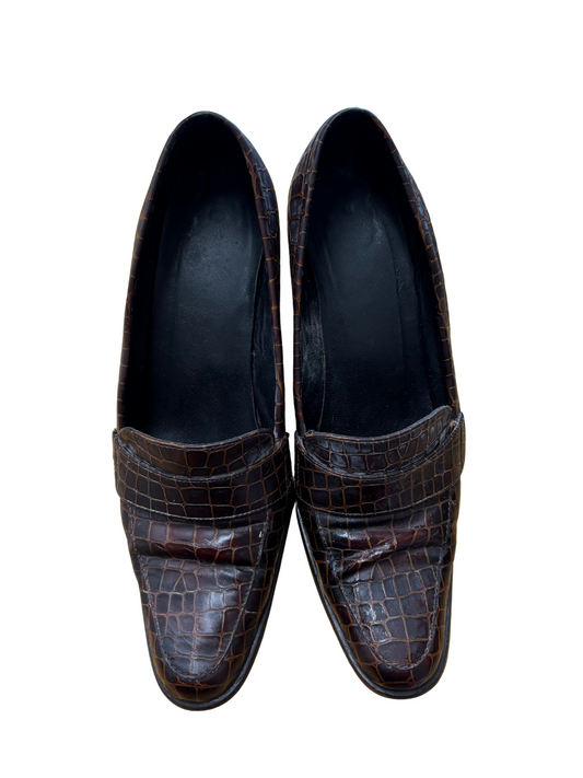 Vintage Dark Brown Heel Loafers