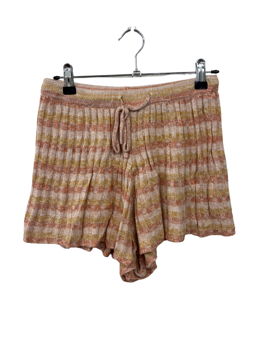 Pink, Cream, Yellow Knit Highwaisted Shorts