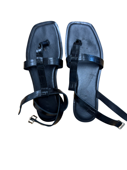 Black Strappy Sandal Shoes