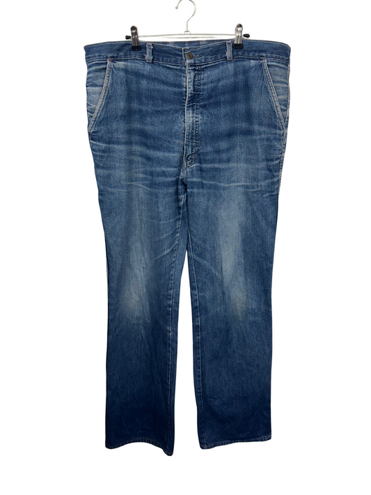 Blue Highwaisted Wide Leg Jeans