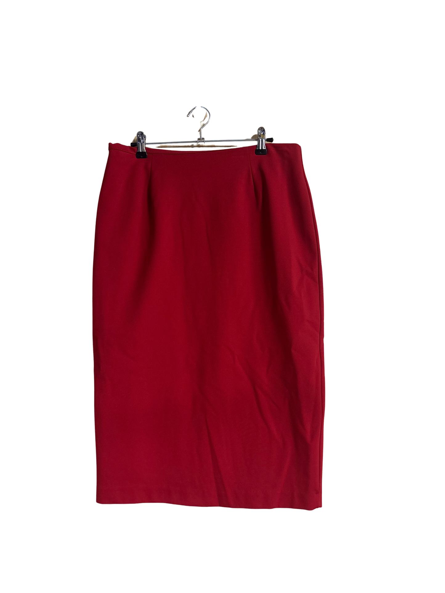 Vintage Red Knee Length Pencil Skirt