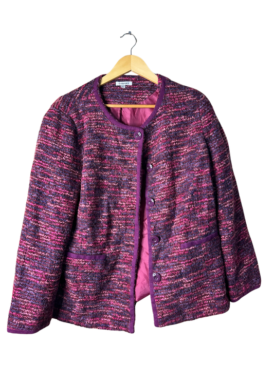 Vintage Pink & Purple Button Up Jacket