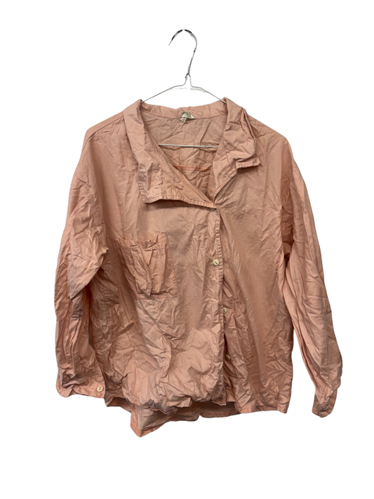 Vintage Light Pink Long Sleeve Button Up Shirt