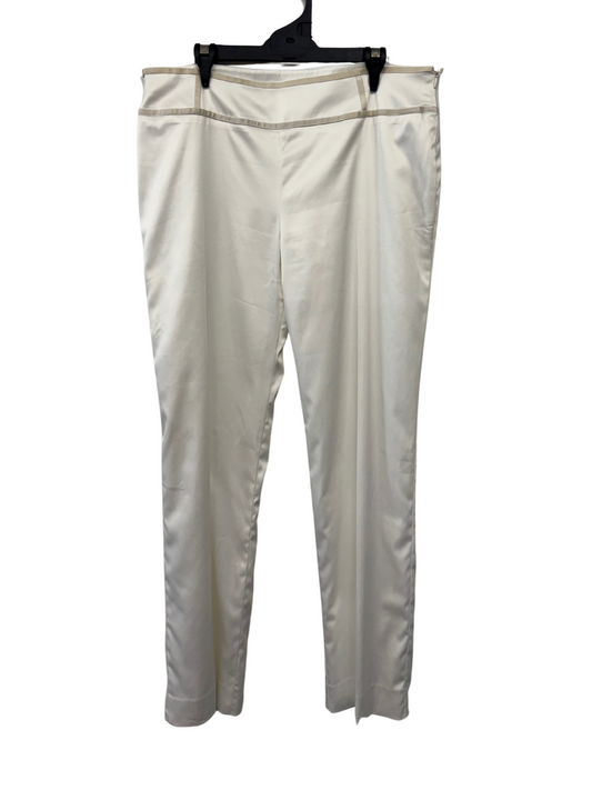Vintage White Low Rise Straight Leg Pants with Side Zip
