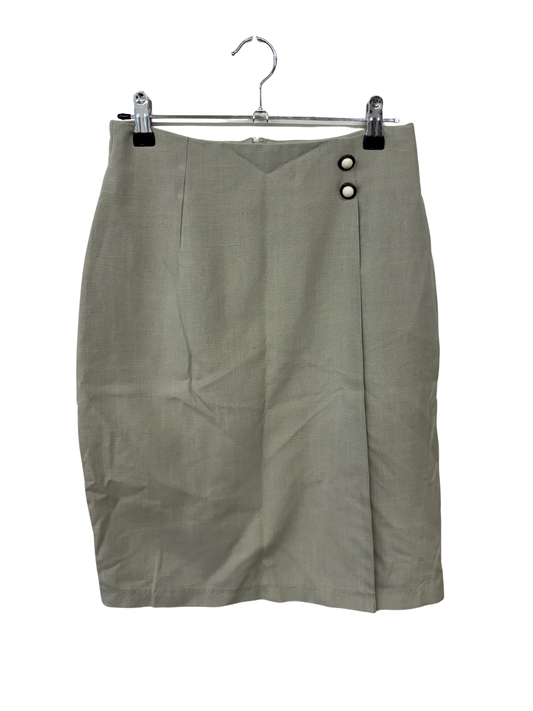Vintage Light Green Knee Length Pencil Skirt