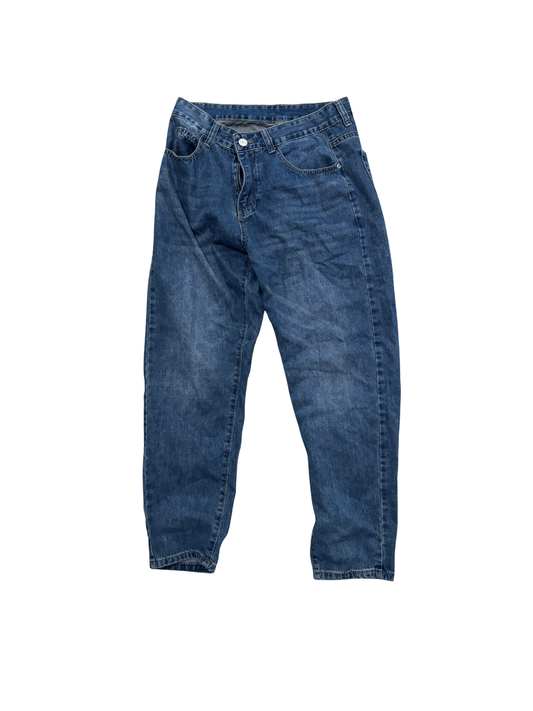 Dark Blue Denim Tapered Jeans