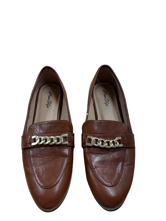 Tan Loafers with Gold Hardware