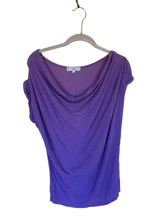00s Light Purple Knit Cowl Neck Top