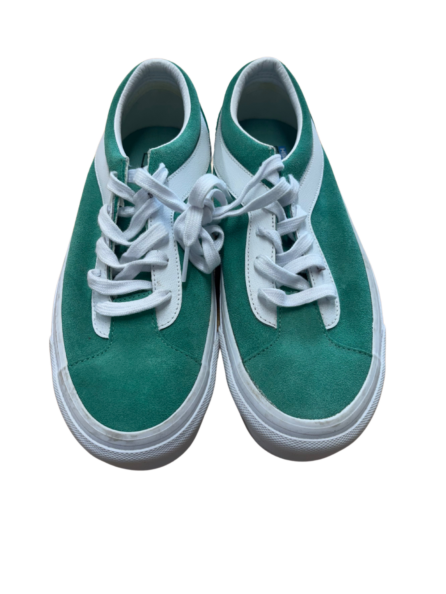Green Suede & White Vans