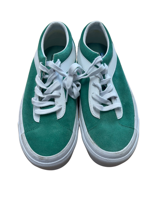 Green Suede & White Vans