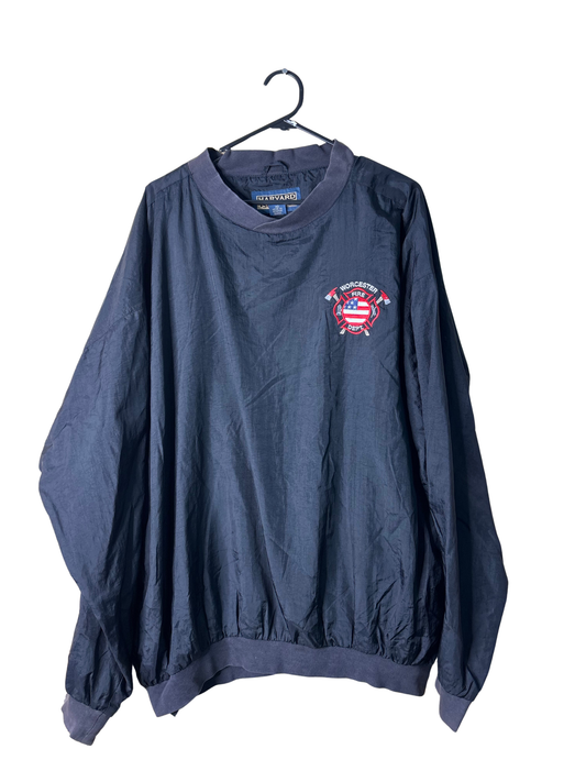 Vintage Black Spray Sweater with Embroidery